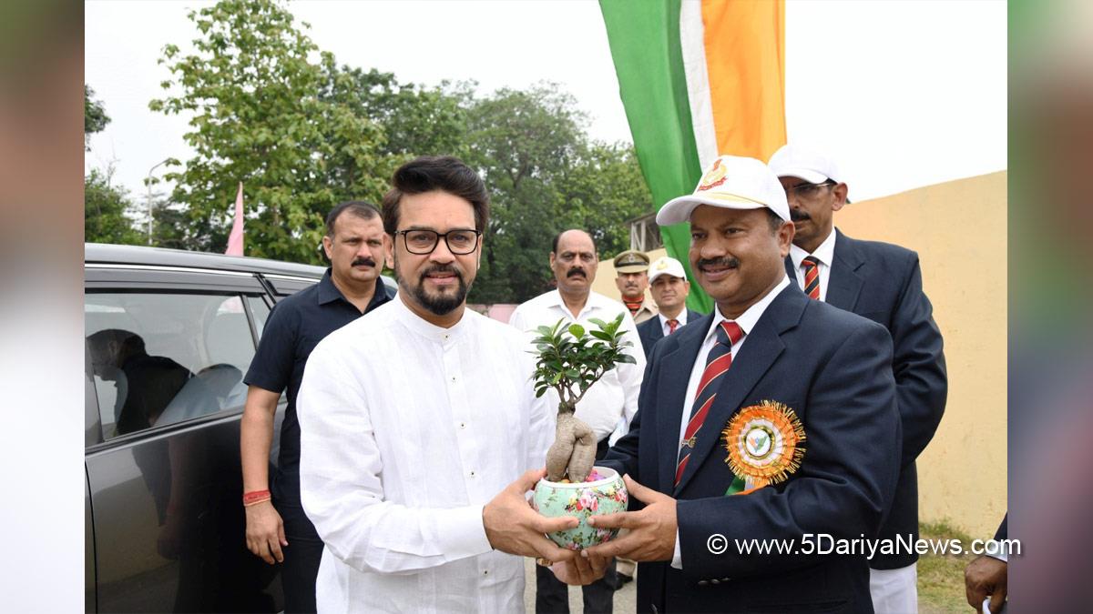 Anurag Thakur, Anurag Singh Thakur, BJP, Bharatiya Janata Party, Minister of Information and Broadcasting, BSF Hockey Turf Ground, General Nitin Agrawal, Jalandhar