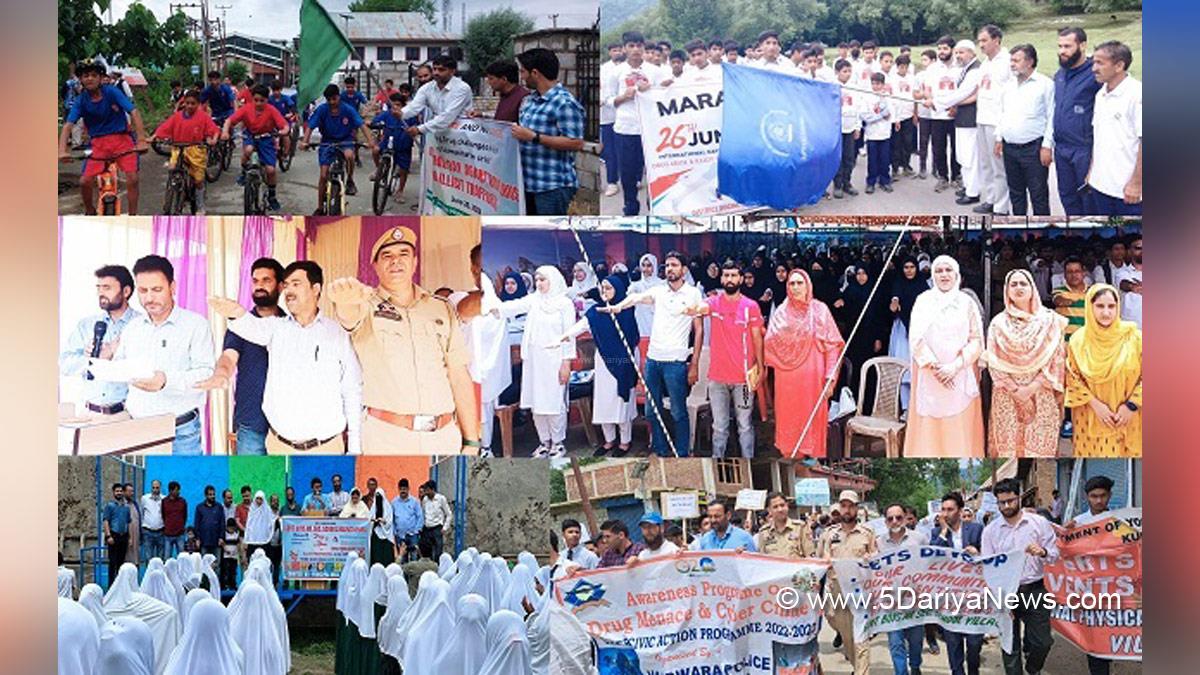 Pulwama, Deputy Commissioner Pulwama, Dr Basharat Qayoom, Dr. Basharat Qayoom, Kashmir, Jammu And Kashmir, Jammu & Kashmir, District Administration Pulwama, International Day against Drug Abuse, International Day against Drug Abuse and Illicit Trafficking, Anti Drug Mission, Nasha Mukht Abhiyan