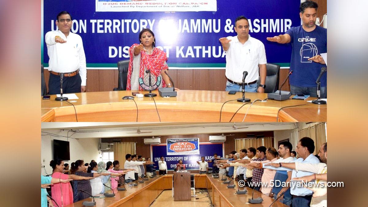 Kathua, DDC Kathua, Deepika Rana, Kashmir, Jammu And Kashmir, Jammu & Kashmir, District Administration Kathua, International Day against Drug Abuse, International Day against Drug Abuse and Illicit Trafficking, Anti Drug Mission, Nasha Mukht Abhiyan
