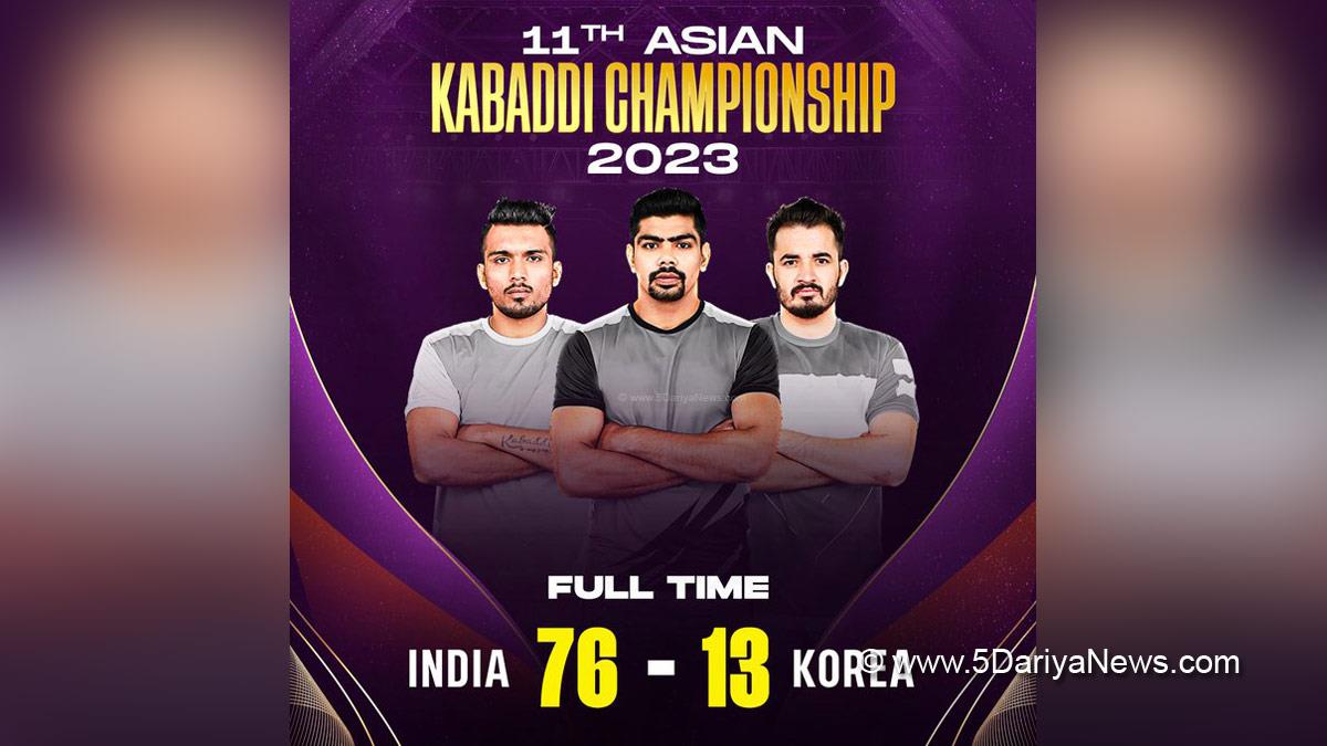 Sports News, Kabaddi, Asian Kabaddi Championship, Busan, South Korea, India