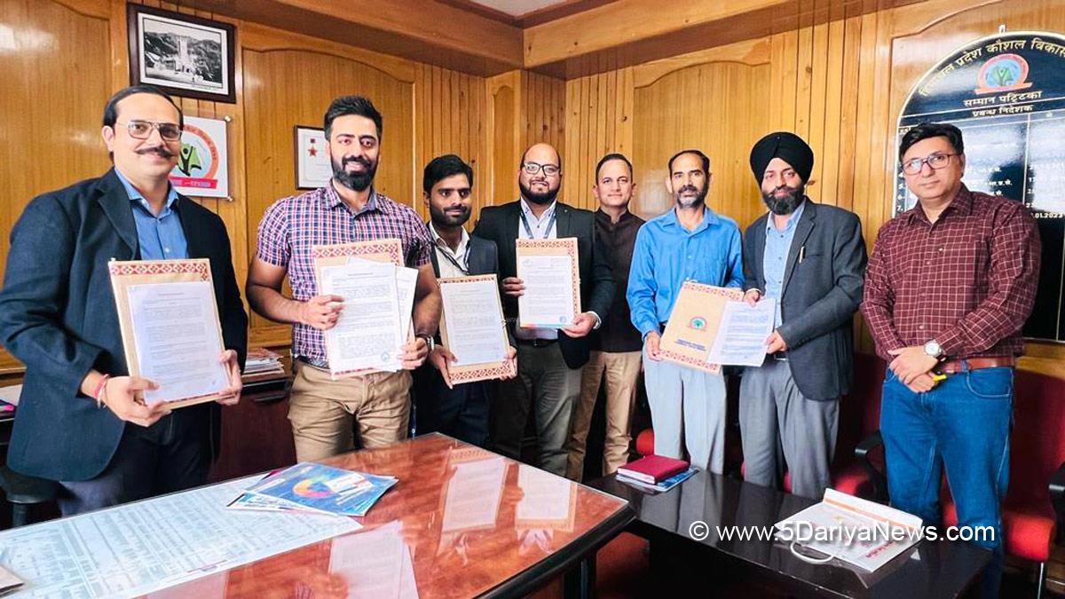 Himachal Admin, Dr. Abhishek Jain, Secretary Technical Education, Himachal Pradesh Kaushal Vikas Nigam, HPKVN, Memorandums Of Understanding, MoUs, Himachal Pradesh