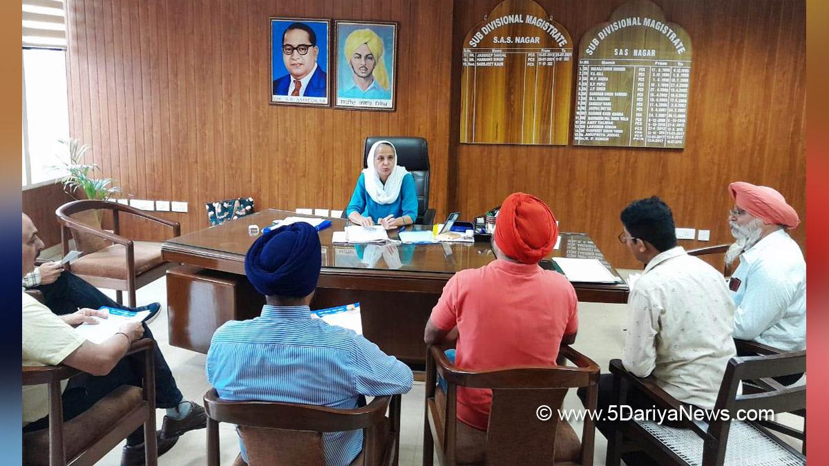 Punjab Admin, Sarabjeet Kaur, Sub Devisional Megistrate, SDM, S A S Nagar, Mohali
