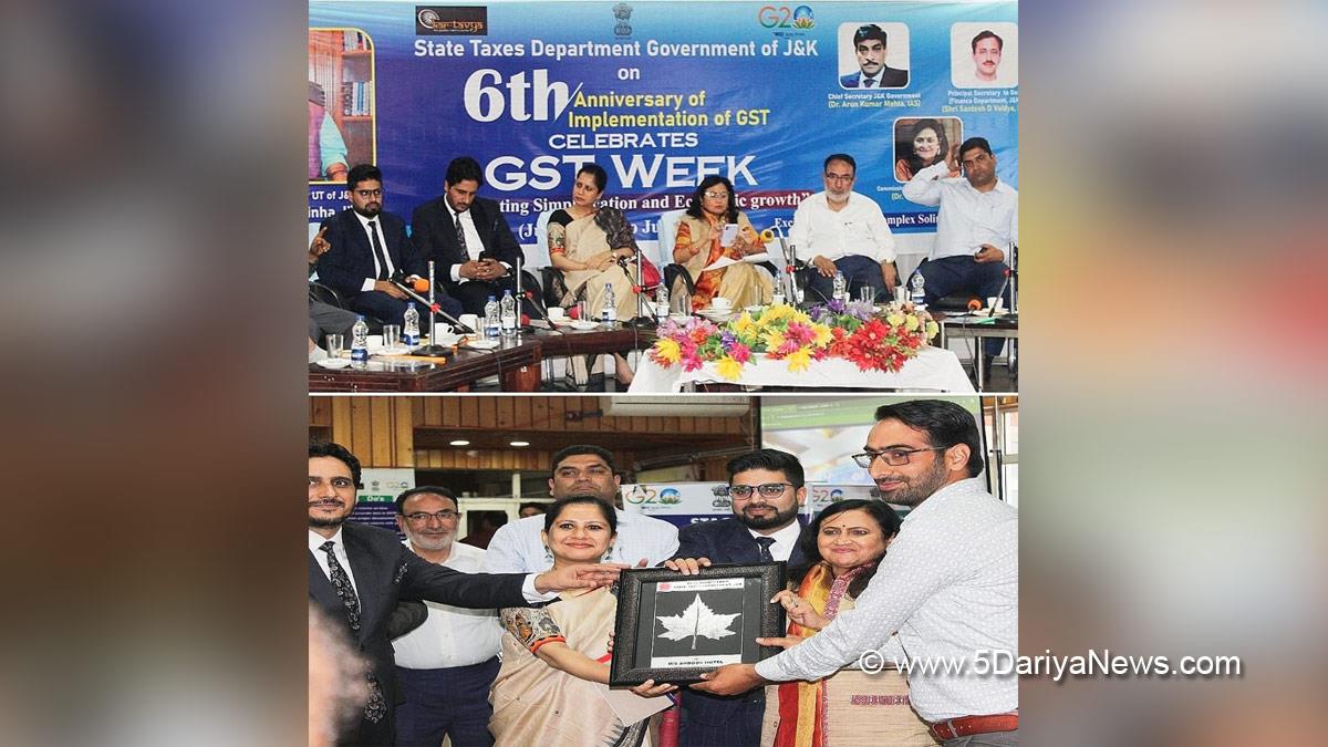 Dr. Rashmi Singh, GST Week celebrations, Celebration of GST Week, Kashmir, Jammu And Kashmir, Jammu & Kashmir, Srinagar