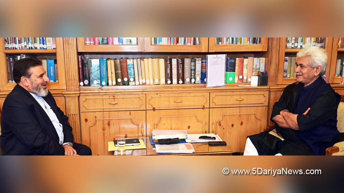 Syed Mohammad Altaf Bukhari, Syed Altaf Bukhari, Manoj Sinha, Lieutenant Governor J&K, Raj Bhavan, Jammu, Srinagar, Kashmir, Jammu And Kashmir, Jammu & Kashmir