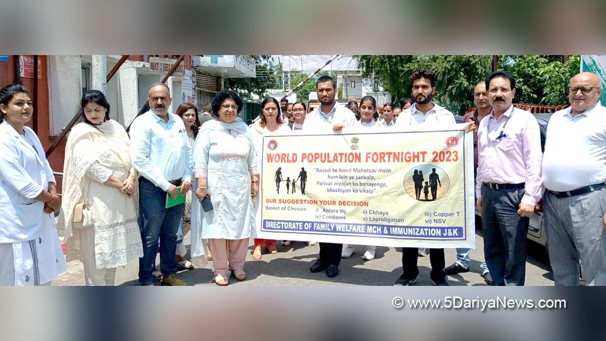Health, Jammu, Dr. Tabassum Jabeen, Kashmir, Jammu And Kashmir, Jammu & Kashmir, World Population Day, Dr. Parveen Yograj