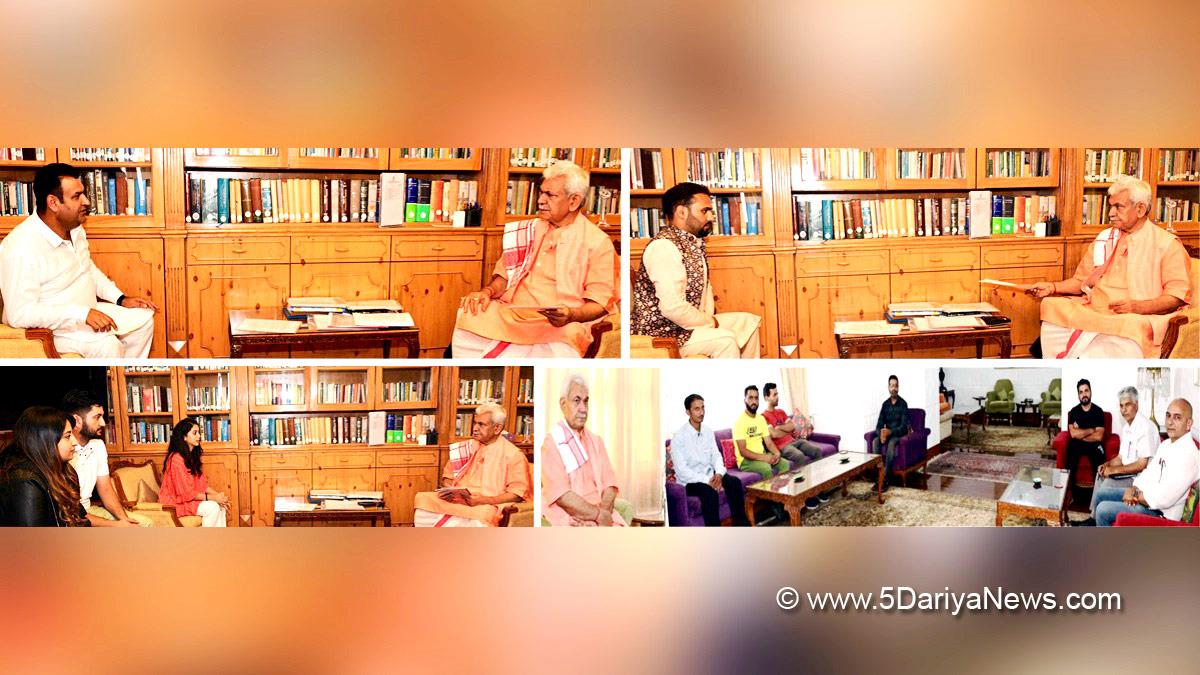 Manoj Sinha, Lieutenant Governor J&K, Raj Bhavan, Jammu, Srinagar, Kashmir, Jammu And Kashmir, Jammu & Kashmir, Ghulam Rasool, Faisal Mir, Rashtriya Lok Janshakti Party, Gulzar Ahmad Bhat