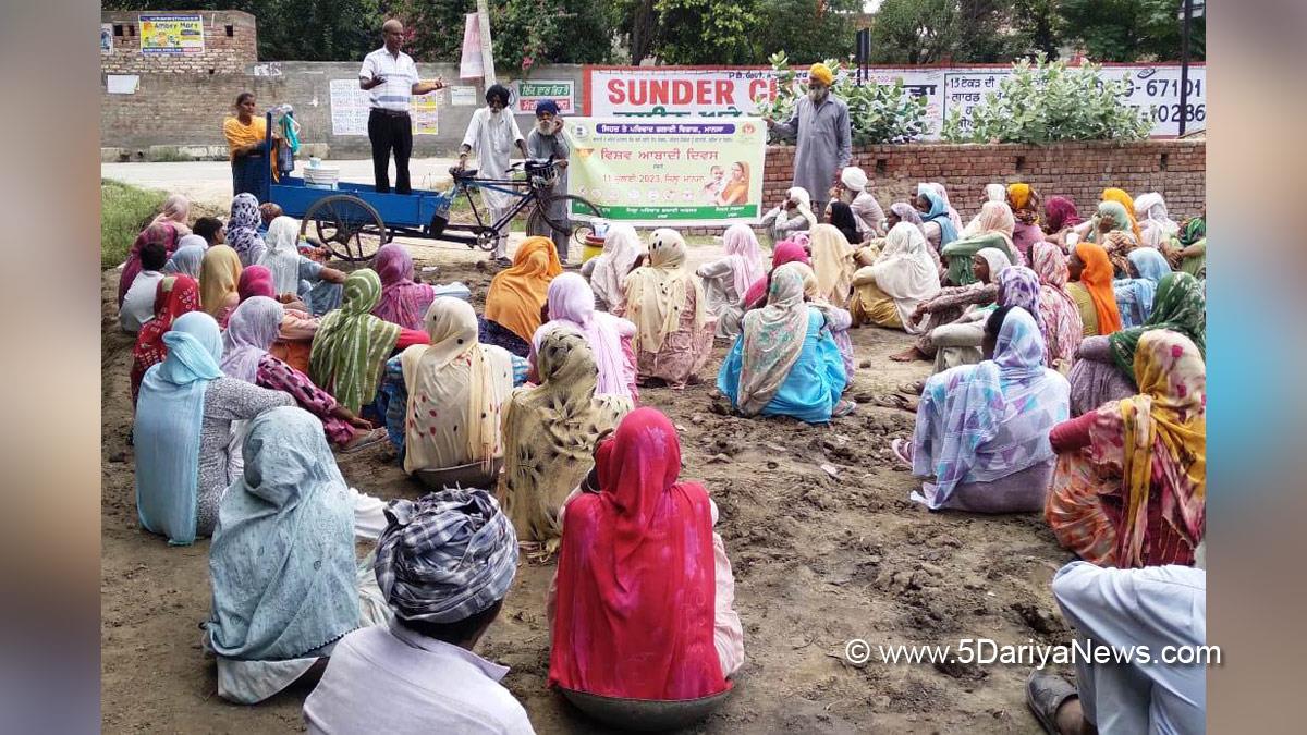 Health, Dr. Ashwani Kumar, Civil Surgeon Mansa, Mansa, World Population Day 