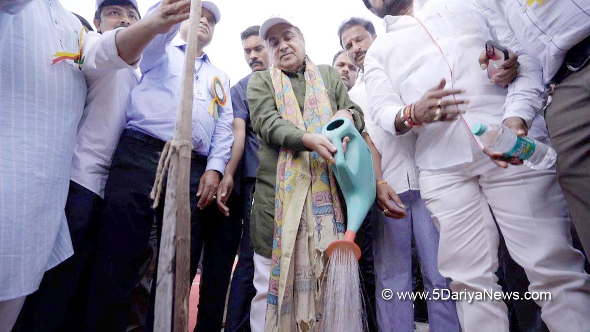 Nitin Gadkari, BJP, Bharatiya Janata Party, Union Minister of Road Transport & Highways, Green India Mission, GIM, Azadi Ka Amrit Mahotsav, 75th Anniversary of Indian Independence, 75th years of Independence