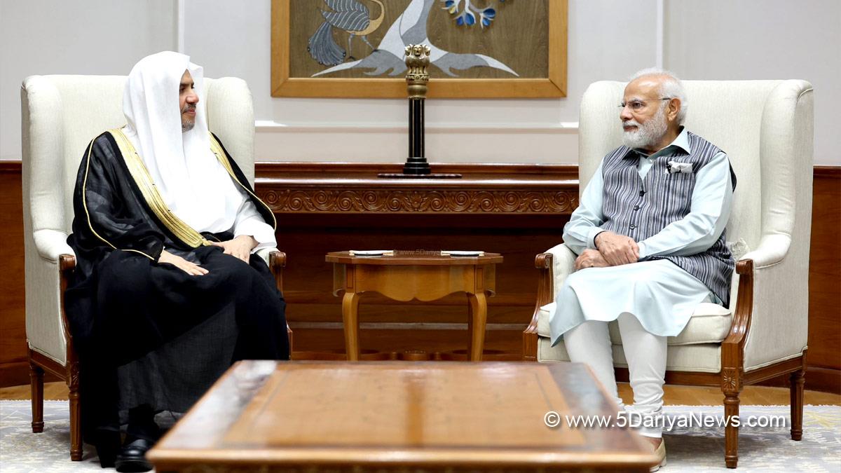 Narendra Modi, Modi, BJP, Bharatiya Janata Party, Prime Minister of India, Prime Minister, Narendra Damodardas Modi, Secretary General of Muslim World League H.E. Sheikh Dr Mohammad bin Abdulkarim Al Issa 