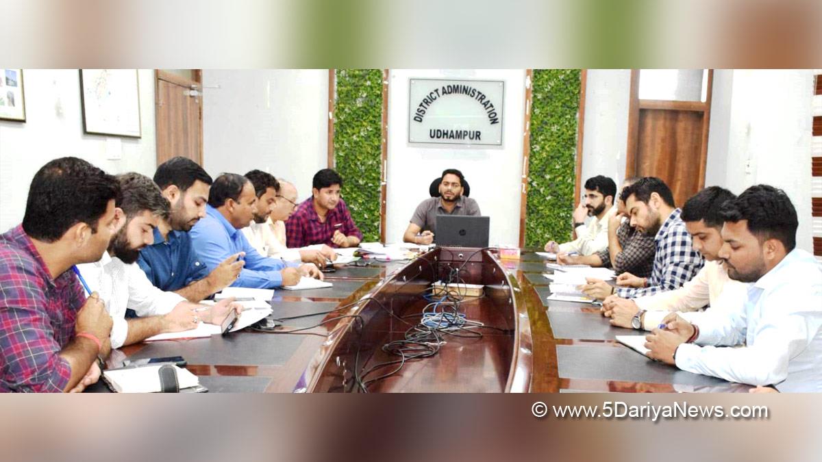 Udhampur, DDC Udhampur, District Development Commissioner Udhampur, Sachin Kumar Vaishay, Kashmir, Jammu And Kashmir, Jammu & Kashmir, District Administration Udhampur, MGNREGA, SBM, PMAY G, Mission Amrit Sarovar