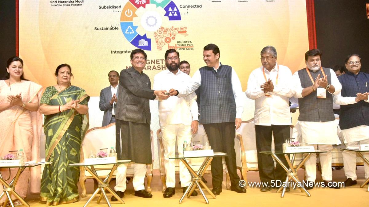Piyush Goyal, Commerce and Industry Minister, BJP, Bharatiya Janata Party, Eknath Shinde, Chief Minister Of Maharashtra Eknath Shinde, Mumbai, Devendra Fadnavis, Deputy CM Devendra Fadnavis, BJP, Deputy Chief Minister Maharashtra Devendra Fadnavis