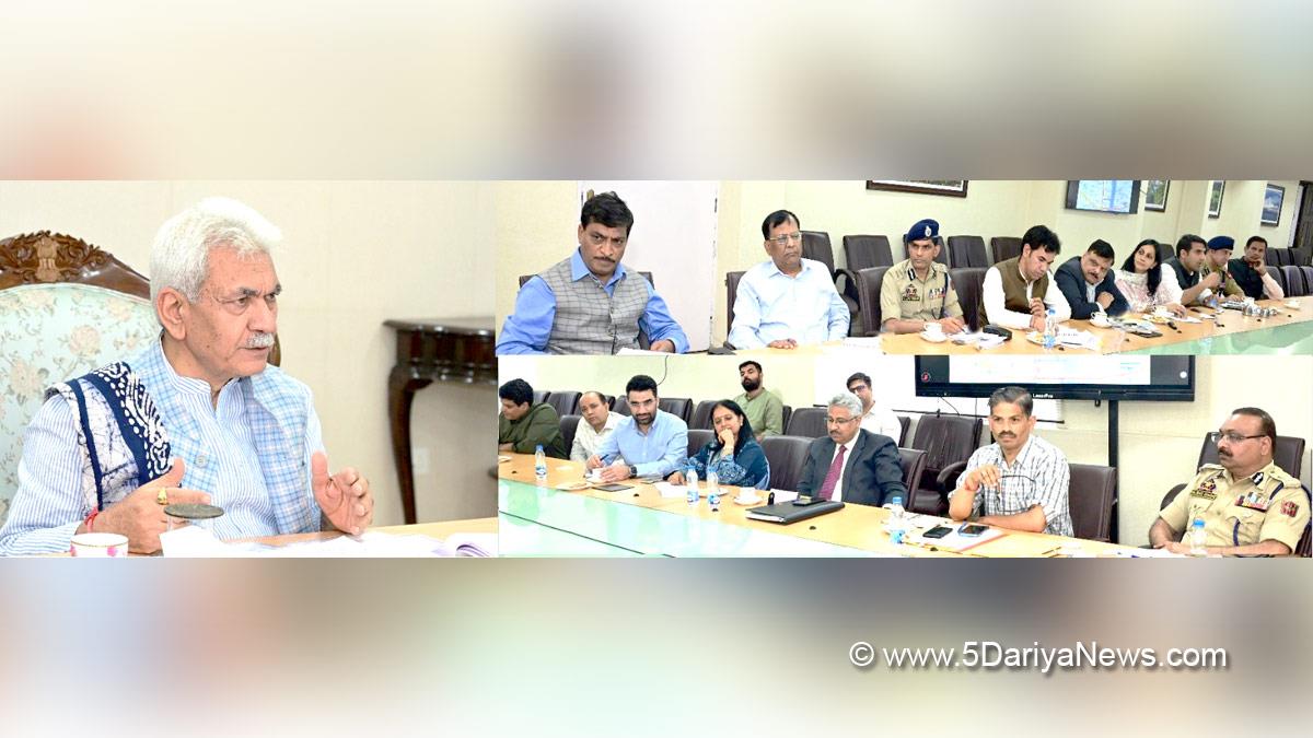 Manoj Sinha, Lieutenant Governor J&K, Raj Bhavan, Jammu, Srinagar, Kashmir, Jammu And Kashmir, Jammu & Kashmir, Dr Arun Kumar Mehta, Chief Secretary, RK Goyal, Dilbag Singh, Dr Mandeep Kumar Bhandari, Vijay Kumar