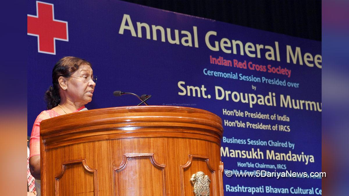 Droupadi Murmu, President of India, President, Indian President, Rashtrapati, Red Cross