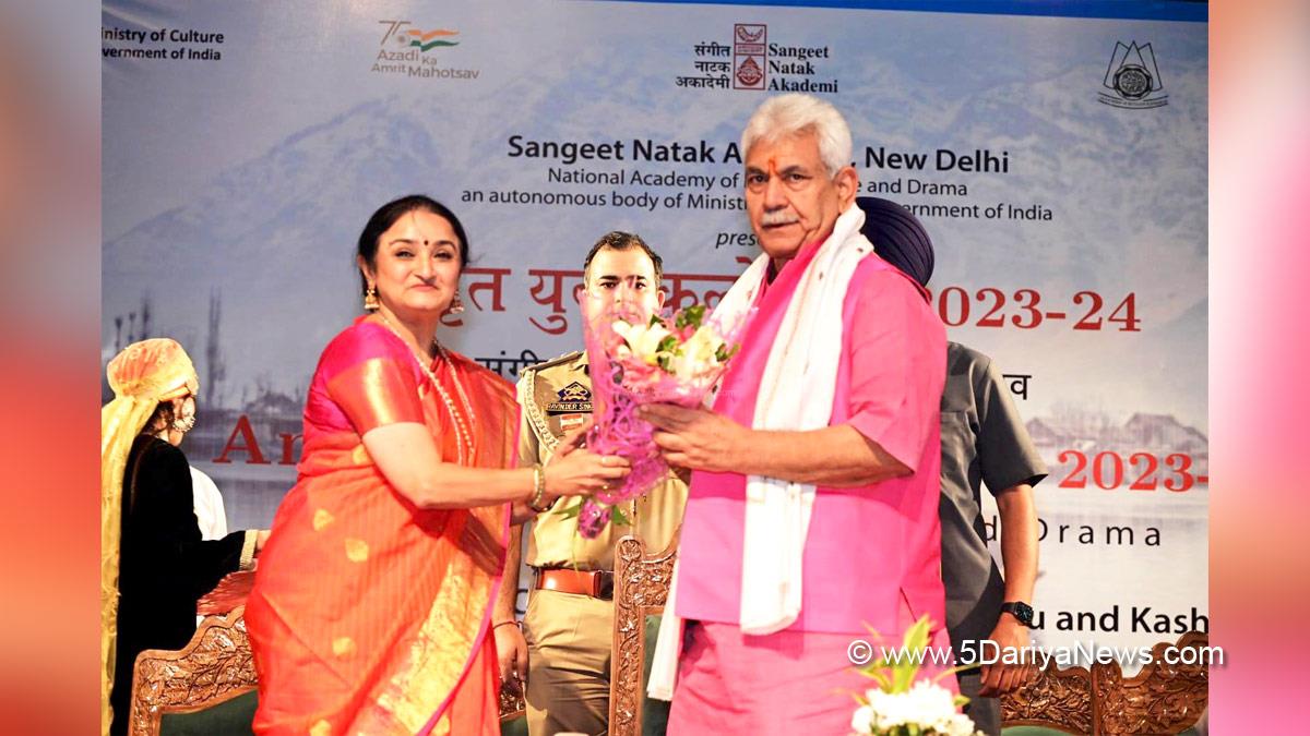 Manoj Sinha, Lieutenant Governor J&K, Raj Bhavan, Jammu, Srinagar, Kashmir, Jammu And Kashmir, Jammu & Kashmir, Sangeet Natak Akademi, Bharat Singh Manhas