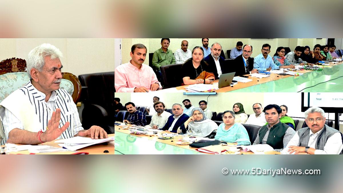Manoj Sinha, Lieutenant Governor J&K, Raj Bhavan, Jammu, Srinagar, Kashmir, Jammu And Kashmir, Jammu & Kashmir, Dr Arun  Kumar Mehta,  Chief Secretary, Santosh D Vaidya, Dr Mandeep Kumar Bhandari, Ramesh Kumar, Vijay Bidhuri