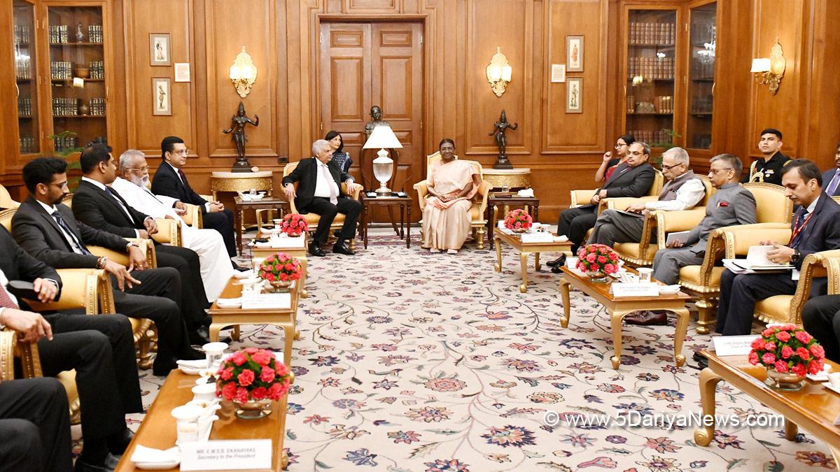 Droupadi Murmu, President of India, President, Indian President, Rashtrapati, Ranil Wickremesinghe