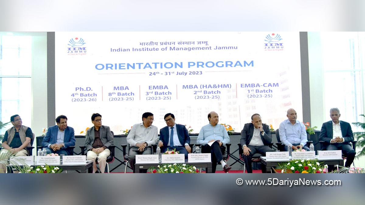JK Admin, Jammu, Dr. Milind.P. Kamble, Kashmir, Jammu And Kashmir, Jammu & Kashmir, Anand Kripalu, Indian Institute of Management, IIM