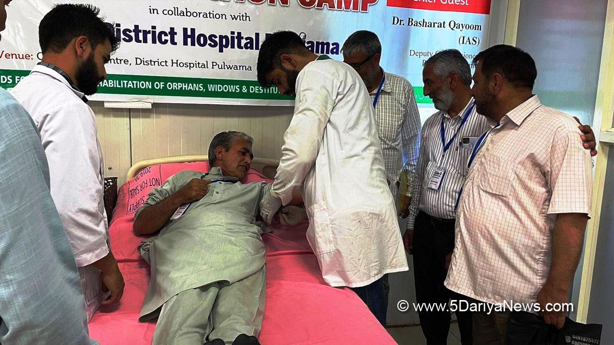 Blood Donation Camp, Pulwama, Sheikh Abdul Aziz, Kashmir, Jammu And Kashmir, Jammu & Kashmir