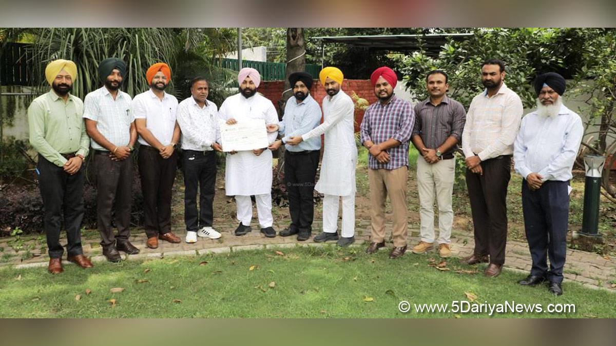 Harjot Singh Bains, AAP, Aam Aadmi Party, Aam Aadmi Party Punjab, AAP Punjab, Government of Punjab, Punjab Government, Labh Singh Ugoke, Chief Minister Relief Fund