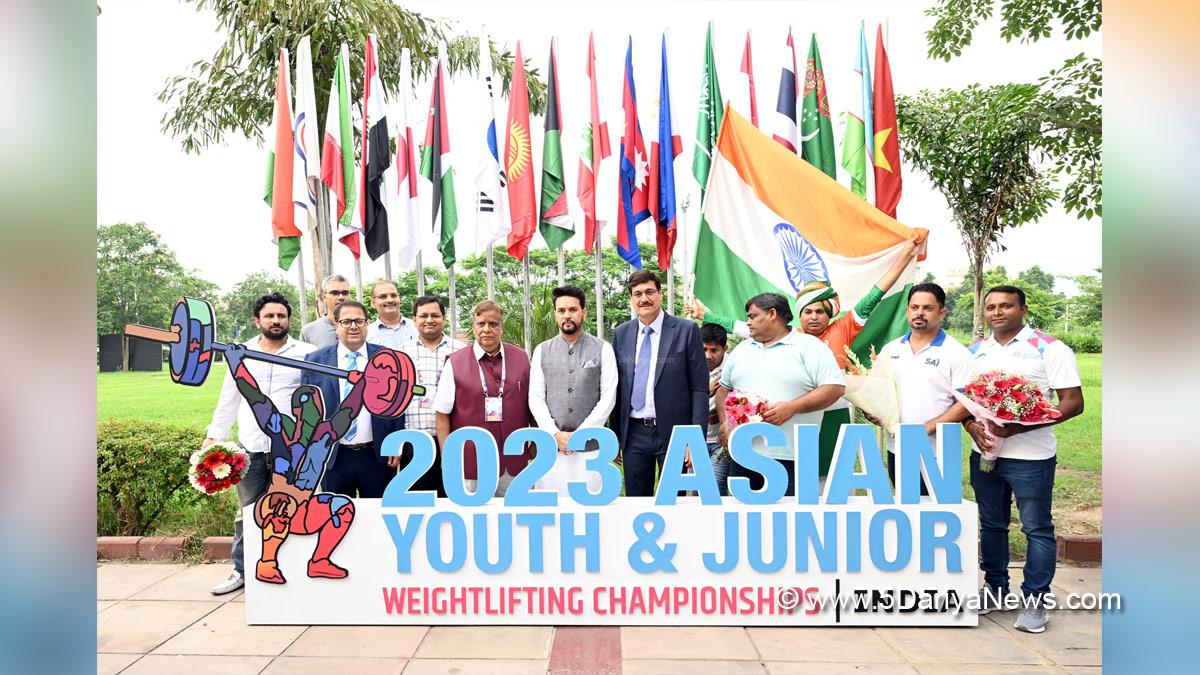 Anurag Thakur, Anurag Singh Thakur, BJP, Bharatiya Janata Party, Minister of Information and Broadcasting, Gautam Buddha University, Greater Noida, Asian Youth and Junior Weightlifting Championships 2023, Weightlifting Federation of India