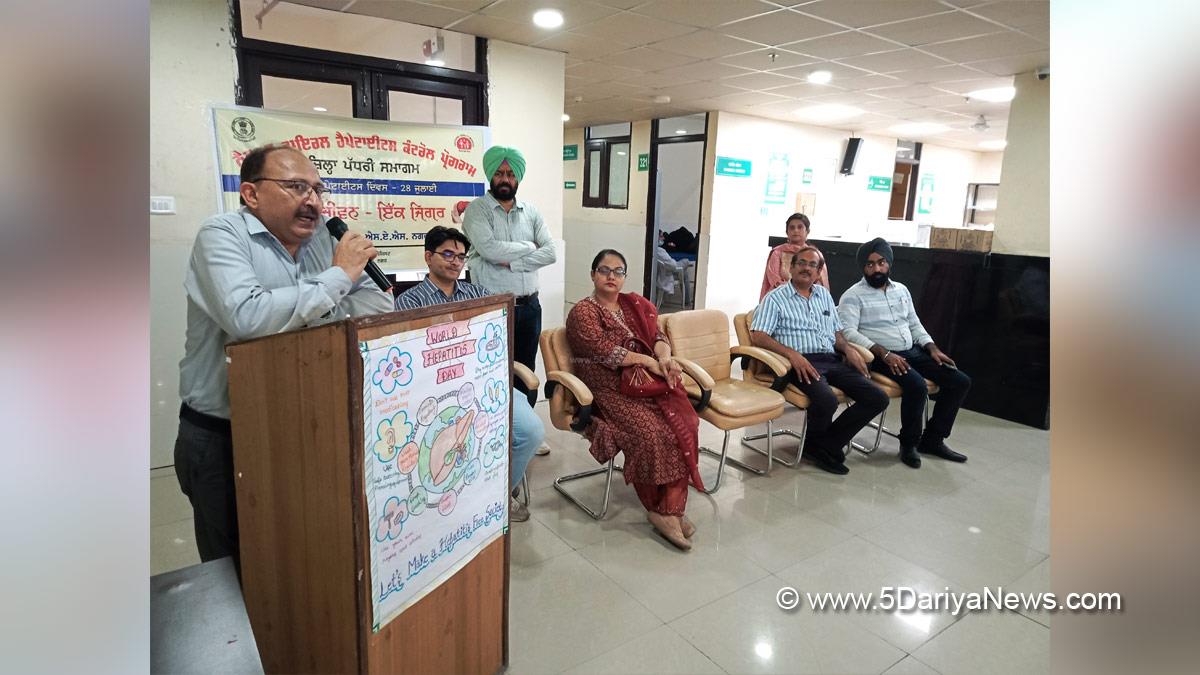 Health, Dr. Mahesh Kumar Ahuja, Civil Surgeon Mohali, Mohali, World Hepatitis Day