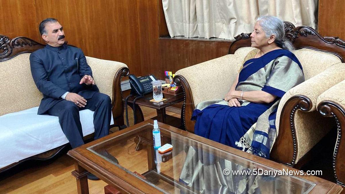 Sukhvinder Singh Sukhu, Himachal Pradesh, Himachal, Congress, Indian National Congress, Himachal Congress, Shimla, Chief Minister of Himachal Pradesh, Nirmala Sitharaman, Union Minister for Finance & Corporate Affairs, BJP, Bharatiya Janata Party