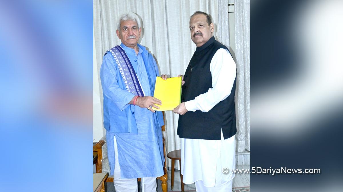 Manoj Sinha, Lieutenant Governor J&K, Raj Bhavan, Jammu, Srinagar, Kashmir, Jammu And Kashmir, Jammu & Kashmir, Devender Singh Rana, BJP J&K