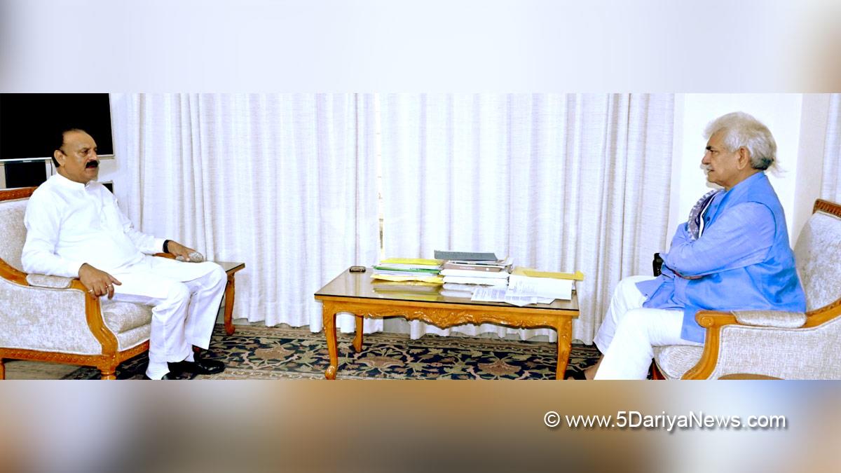Manoj Sinha, Lieutenant Governor J&K, Raj Bhavan, Jammu, Srinagar, Kashmir, Jammu And Kashmir, Jammu & Kashmir, Surjeet Singh Slathia, Bharatiya Janata Party, BJP