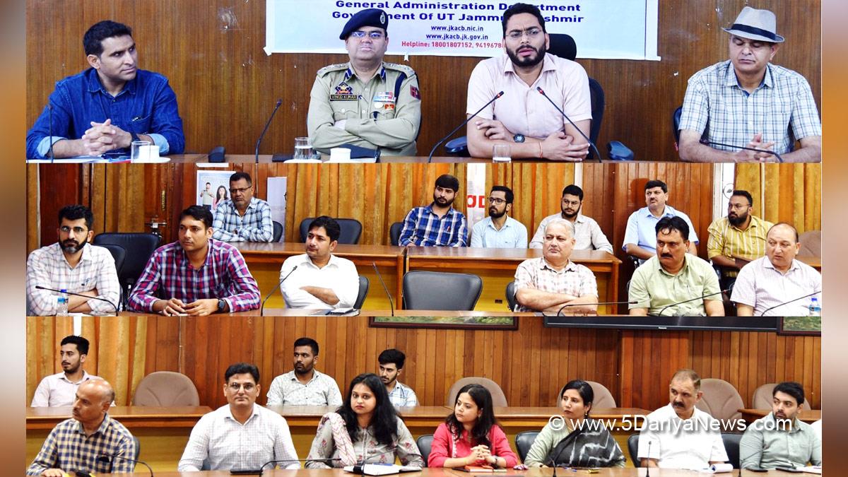 Udhampur, DDC Udhampur, District Development Commissioner Udhampur, Sachin Kumar Vaishay, Sachin Kumar Vaishya, Kashmir, Jammu And Kashmir, Jammu & Kashmir, District Administration Udhampur, Corruption Free J&K, Vigilance Awareness Week, Anti Corruption Bureau, Vigilance Awareness Programme