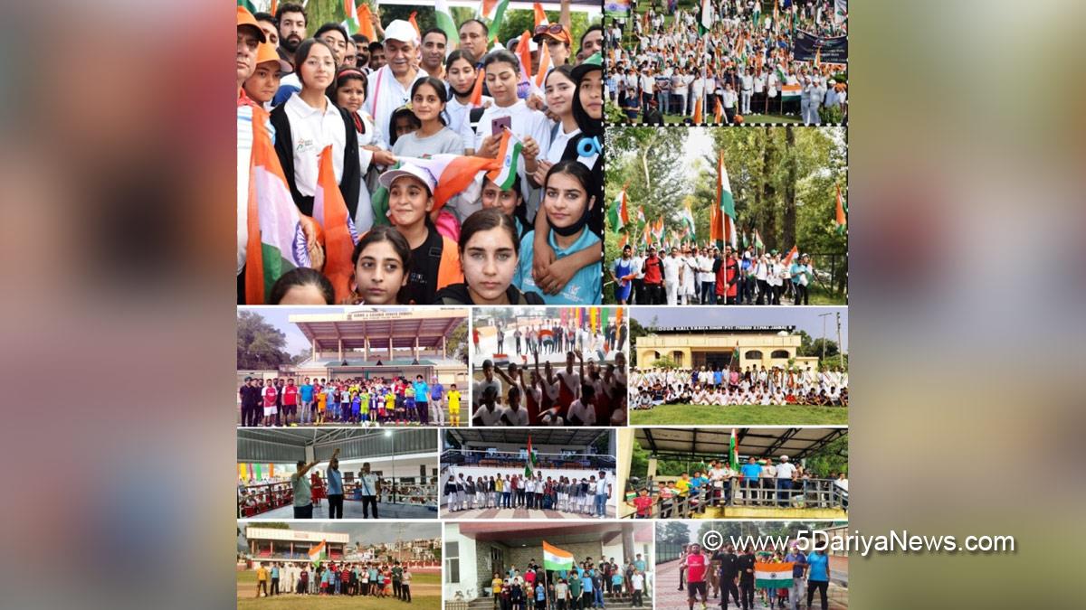 Manoj Sinha, Lieutenant Governor J&K, Raj Bhavan, Jammu, Srinagar, Kashmir, Jammu And Kashmir, Jammu & Kashmir, Meri Maati Mera Desh, Tiranga Rally, Har ghar Tiranga, Azadi Ka Amrit Mahotsav, 76th Anniversary of Indian Independence, 76th years of Independence, Har ghar Tiranga, Kashmir, Jammu And Kashmir, Jammu & Kashmir, Kashmir Valley