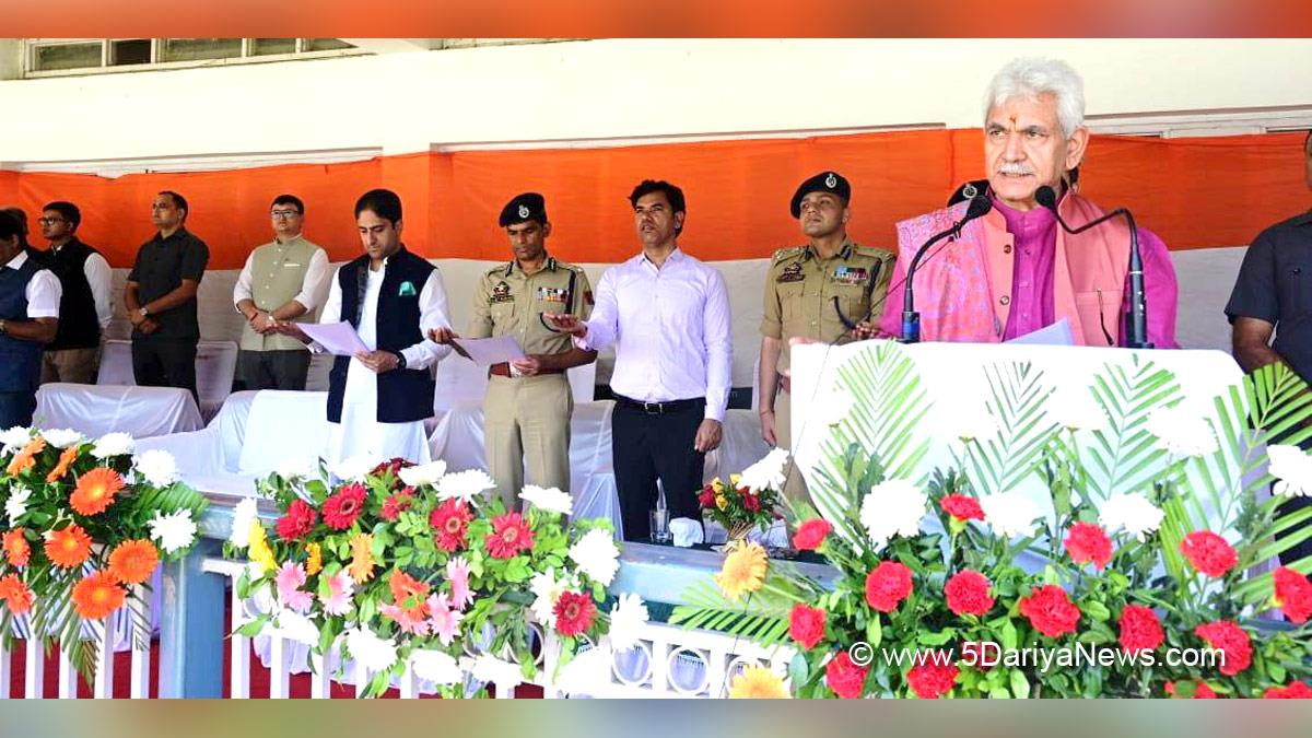 Manoj Sinha, Lieutenant Governor J&K, Raj Bhavan, Jammu, Srinagar, Kashmir, Jammu And Kashmir, Jammu & Kashmir, Meri Maati Mera Desh, Tiranga Rally, Har ghar Tiranga