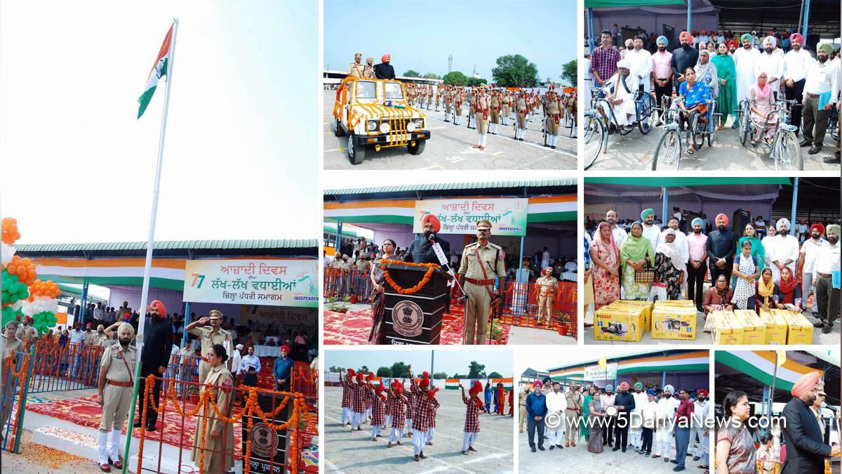 DC Moga, Kulwant Singh, Deputy Commissioner Moga, Moga, Independence Day, Independence Day of India, Independence Day 2023, 77th Independence Day 2023, Independence Day India, Indian Flag, Har Ghar Tiranga, 15 august 2023