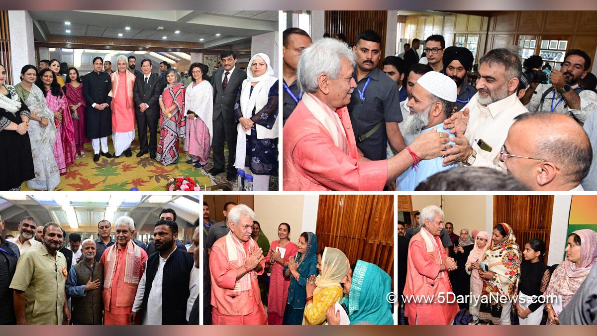 Manoj Sinha , Lieutenant Governor J&K , Raj Bhavan , Jammu , Srinagar , Kashmir , Jammu And Kashmir , Jammu & Kashmir , Independence Day , Independence Day of India , Independence Day 2023 , 77th Independence Day 2023 , Independence Day India , Indian Flag , Har Ghar Tiranga , 15 august 2023
