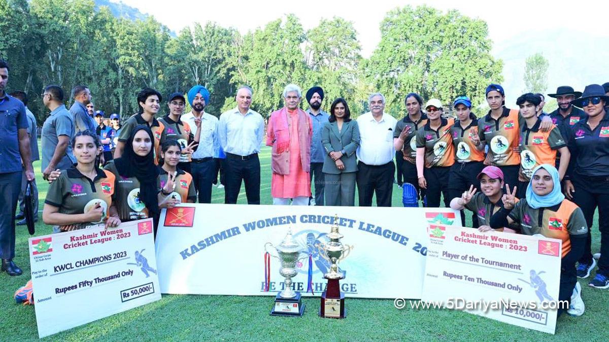 Manoj Sinha, Lieutenant Governor J&K, Raj Bhavan, Jammu, Srinagar, Kashmir, Jammu And Kashmir, Jammu & Kashmir, Kashmir Women Cricket League