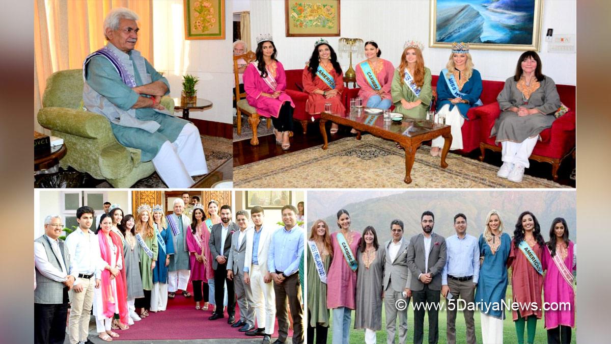 Manoj Sinha, Lieutenant Governor J&K, Raj Bhavan, Jammu, Srinagar, Kashmir, Jammu And Kashmir, Jammu & Kashmir, Miss World Karolina Bielawska