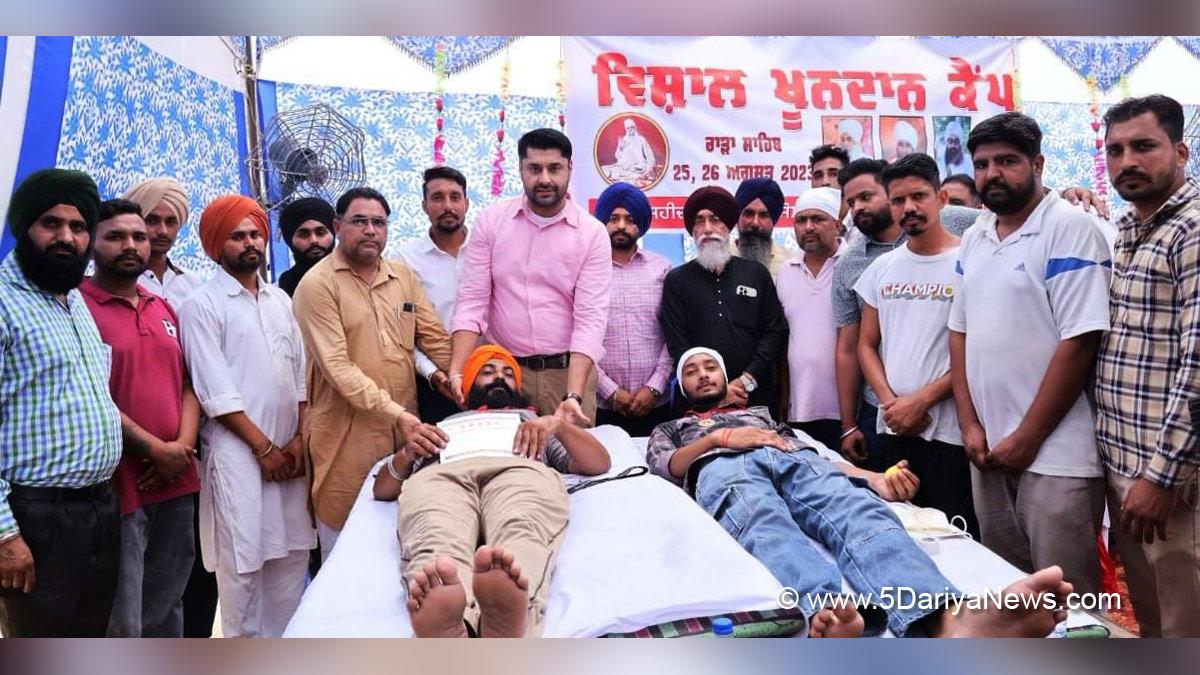 Sukhwinder Singh Bindra, Bharatiya Janata Party, BJP, BJP Punjab, Blood Camp, Blood Donation Camp