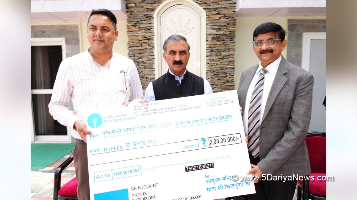Sukhvinder Singh Sukhu, Himachal Pradesh, Himachal, Congress, Indian National Congress, Himachal Congress, Shimla, Chief Minister of Himachal Pradesh, Aapda Rahat Kosh