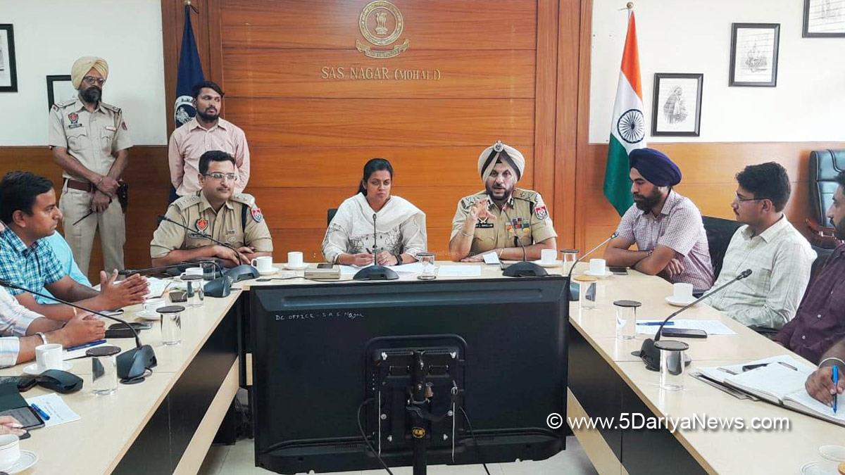 DC Mohali, Aashika Jain, Deputy Commissioner Mohali, S.A.S. Nagar, S.A.S. Nagar Mohali, Mohali, Sahibzada Ajit Singh Nagar, Gurpreet Singh Bhullar