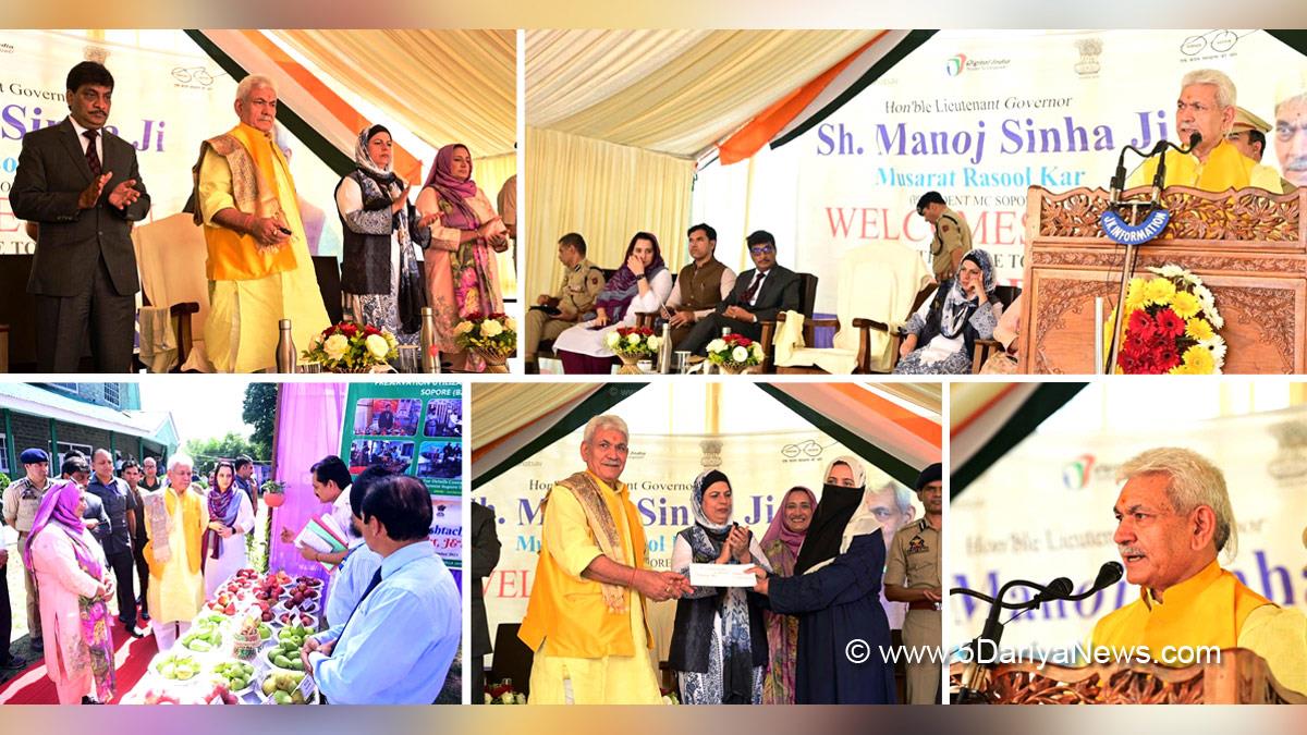 Manoj Sinha, Lieutenant Governor J&K, Raj Bhavan, Jammu, Srinagar, Kashmir, Jammu And Kashmir, Jammu & Kashmir, Baramulla, DDC Baramulla, Deputy Commissioner Baramulla, Dr. Syed Sehrish Asgar