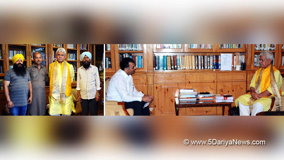 Manoj Sinha, Lieutenant Governor J&K, Raj Bhavan, Jammu, Srinagar, Kashmir, Jammu And Kashmir, Jammu & Kashmir, Javid Ahmad Tenga, Kashmir Chamber of Commerce & Industry