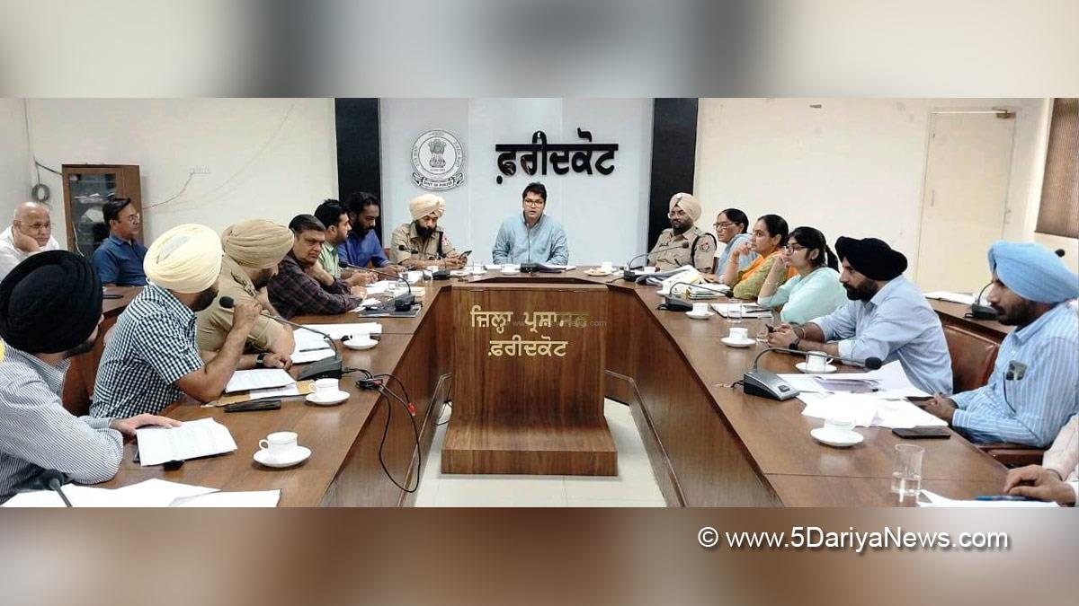 DC Faridkot, Vinit Kumar, Deputy Commissioner Faridkot, Faridkot 