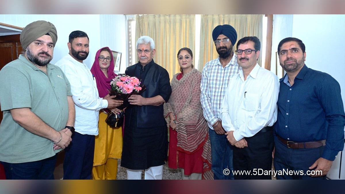 Manoj Sinha, Lieutenant Governor J&K, Raj Bhavan, Jammu, Srinagar, Kashmir, Jammu And Kashmir, Jammu & Kashmir, Haji Farooq Ahmad Mir