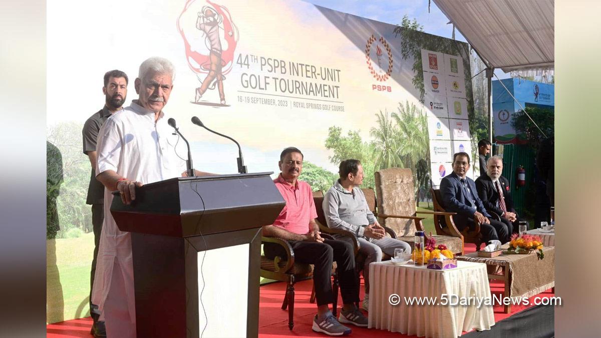 Manoj Sinha, Lieutenant Governor J&K, Raj Bhavan, Jammu, Srinagar, Kashmir, Jammu And Kashmir, Jammu & Kashmir, 44th PSPB Inter-Unit Golf Tournament, Royal Springs Golf Course