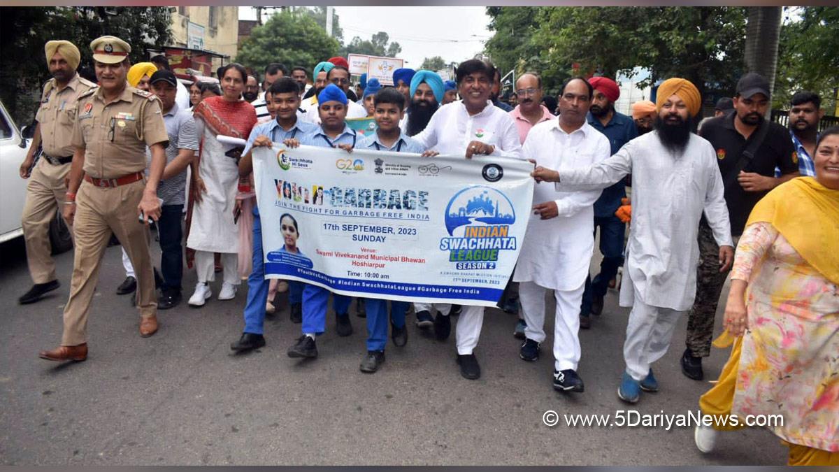 Bram Shanker Jimpa, AAP, Aam Aadmi Party, Aam Aadmi Party Punjab, AAP Punjab, Government of Punjab, Punjab Government, Hoshiarpur, Indian Swachhta League 2.0, Swachhta League 2.0, India Vs Garbage, Garbage Free India, Indian Swachhata League, Swachhata Hi Seva, Youth Vs Garbage, Swachh Bharat, Swachh Bharat Mission