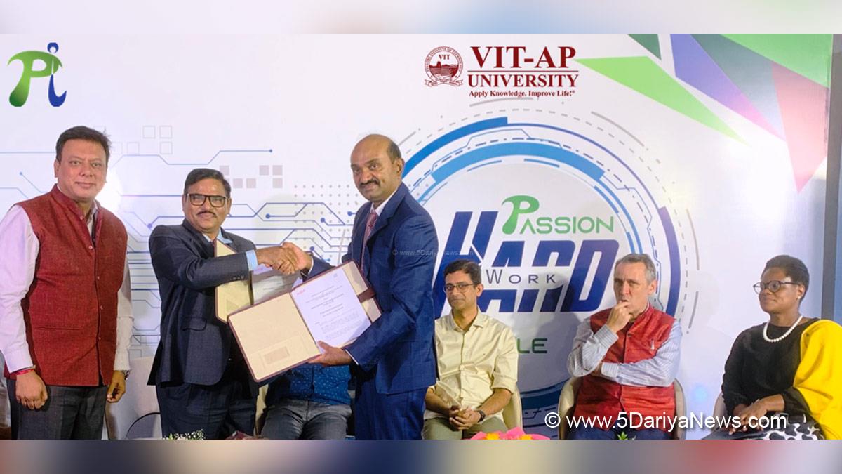 Memorandum of Understanding, MOU, VIT AP University, PI Datacenters, Kalyan Muppaneni, CEO Pi Datacenters, Dr. S. V. Kota Reddy, Vice Chancellor VIT AP University, Hyderabad