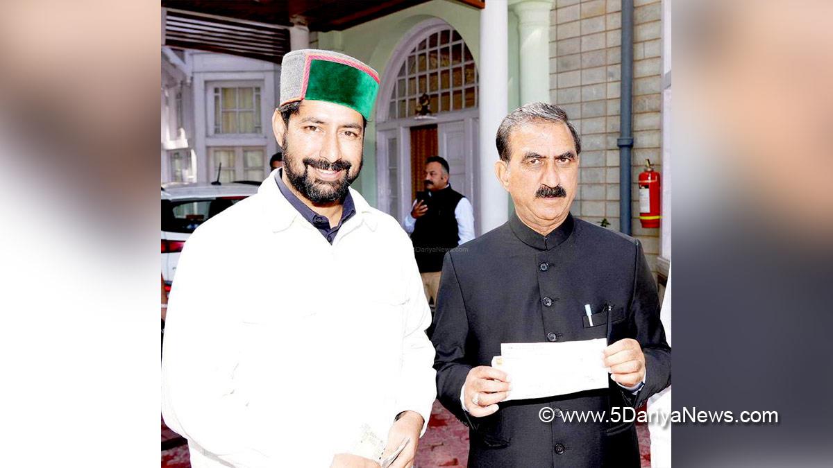 Sukhvinder Singh Sukhu, Himachal Pradesh, Himachal, Congress, Indian National Congress, Himachal Congress, Shimla, Chief Minister of Himachal Pradesh, Vinod Sultanpuri