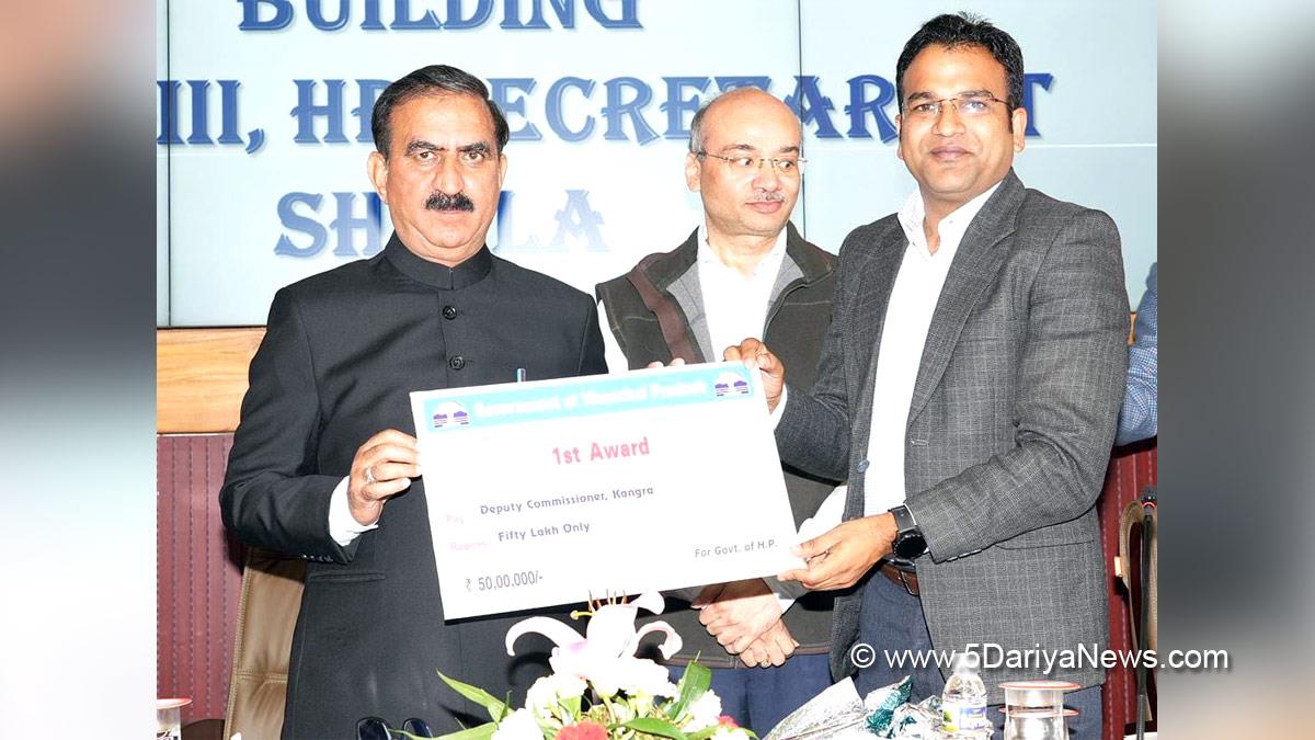 Sukhvinder Singh Sukhu, Himachal Pradesh, Himachal, Congress, Indian National Congress, Himachal Congress, Shimla, Chief Minister of Himachal Pradesh, Dr. Nipun Jindal, Deputy Commissioner Kangra