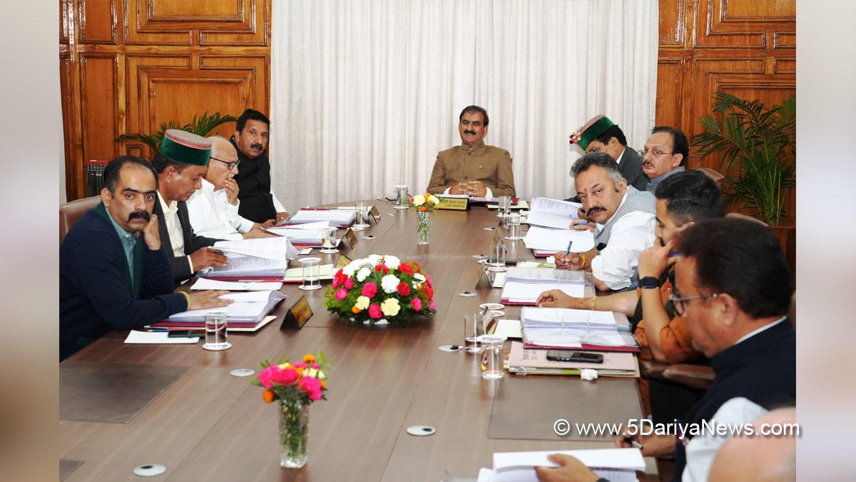 Sukhvinder Singh Sukhu, Himachal Pradesh, Himachal, Congress, Indian National Congress, Himachal Congress, Shimla, Chief Minister of Himachal Pradesh, Cabinet Decisions Himachal