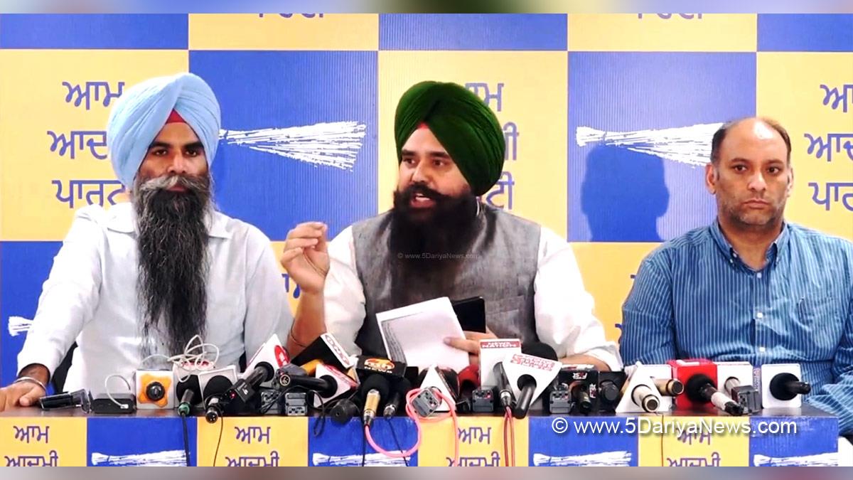 Malwinder Singh Kang, Malvinder Singh Kang, AAP, Aam Aadmi Party, Aam Aadmi Party Punjab, AAP Punjab, Dr. Sunny Ahluwalia, Sutlej Yamuna Link, Jastej Singh