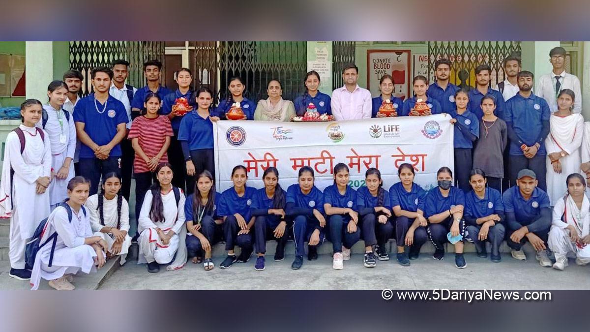 Reasi, Dr. Kulvinder Kour, Kashmir, Jammu And Kashmir, Jammu & Kashmir, Government General Zorawar Singh Memorial Degree College, Kalash Yatra, Meri Maati Mera Desh